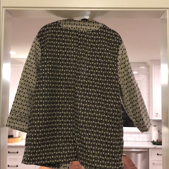 Patterned Open Cardigan Jacket - Picture 3 of 3